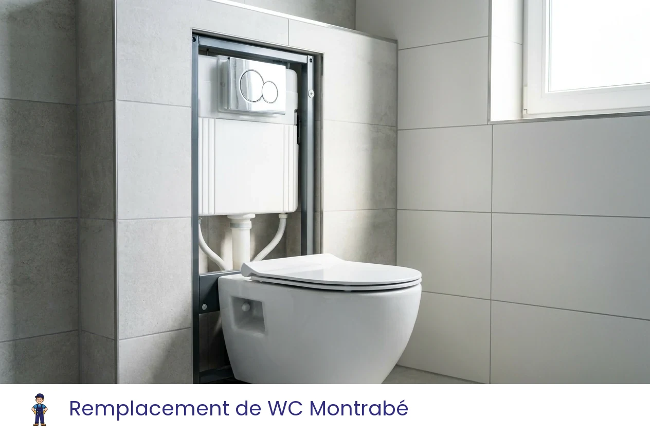 Remplacement de WC à Montrabé