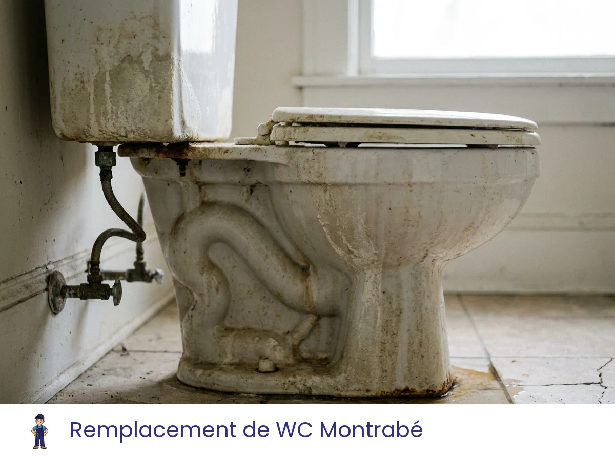Remplacement de WC à Montrabé