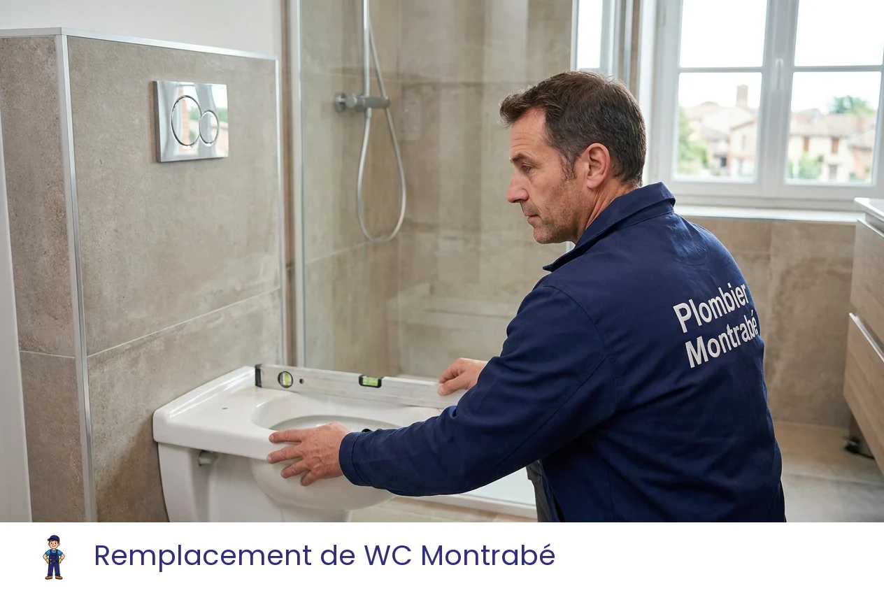 Remplacement de WC à Montrabé